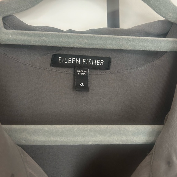 Eileen Fisher silk button down shirt dress - Picture 4 of 8